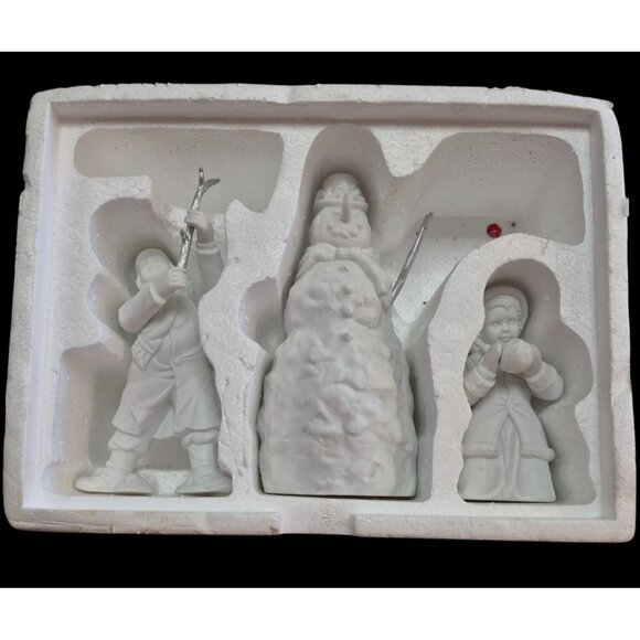 Vintage Department 56 Winter Silhouette We Can Build A Snowman 78592 - Picture 2 of 10